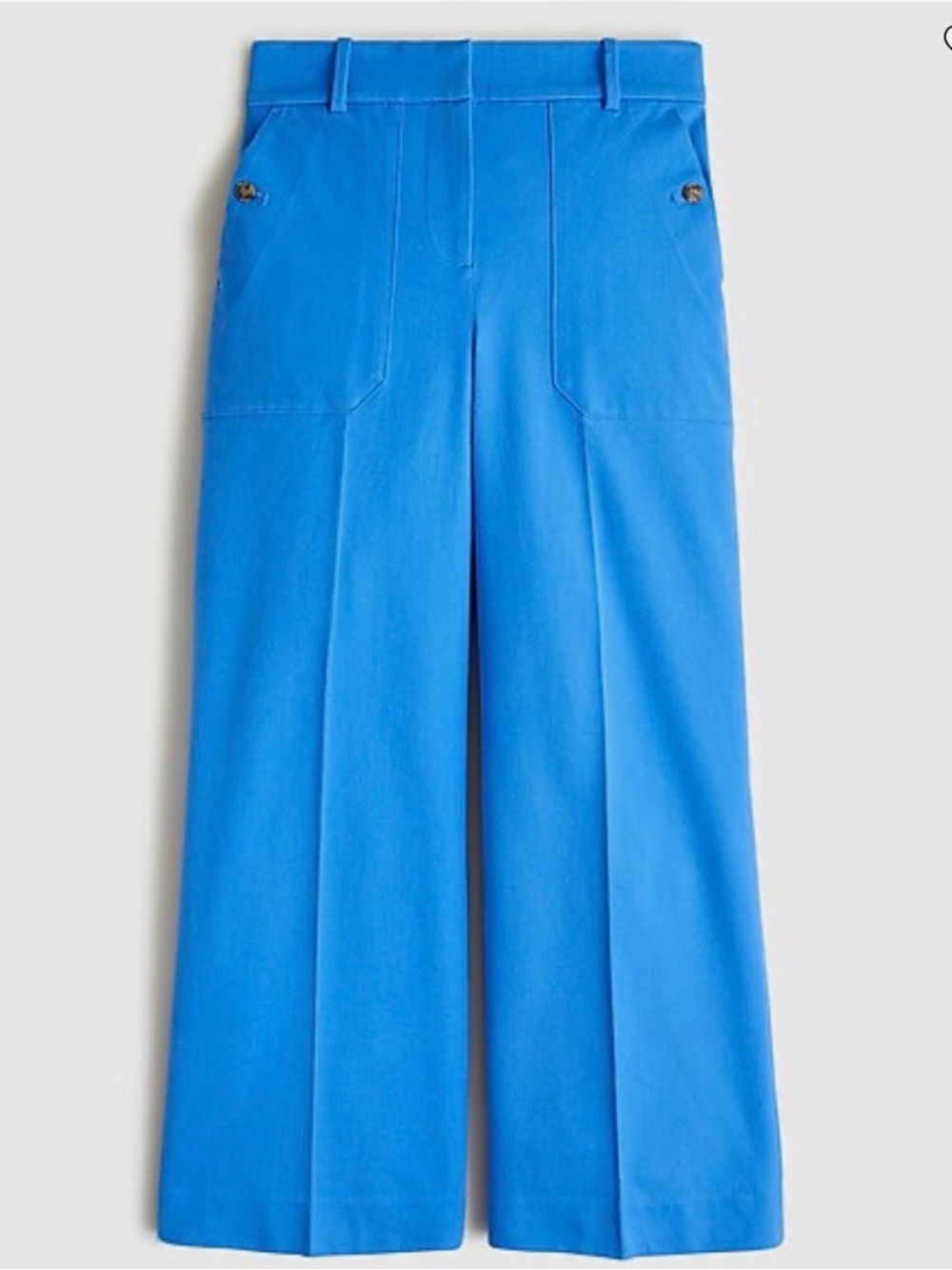 J.Crew $98 Sydney wide-leg pant in bi-stretch cotton blend Sail Blue 6 - Picture 1 of 7